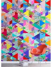 Carta da parati Triangoli XXL multicolore, 46.5 cm x 8.37 m