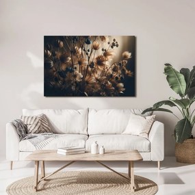 Quadro su tela – Fiori secchi in toni scuri