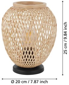 Eglo 55699 - Lampada da tavolo DEMBLEBY 1xE27/40W/230V beige