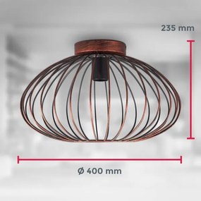 B.K. Licht 1471 - Lampadario a plafone  RETRO 1xE27/40W/230V rame