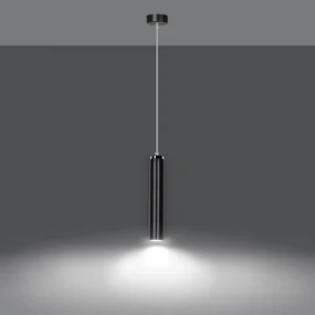 Lampada a Sospensione in Acciaio LUNA 1 GU10 Nera da interno Colore del corpo Nero