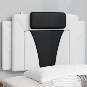 Cuscino Testiera Nero E Bianco 80 Cm İn Similpelle /