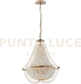 Lampadario a sospensione vienna oro 4 luci attacco e14 45x120cm in ...