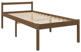 Letto per Anziani Miele 100x200 cm in Legno Massello di Pino