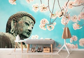 Carta da parati – Statua di Buddha con ciliegia