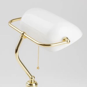 Brilagi - Lampada da tavolo BANK OFFICE 1xE27/60W/230V dorata/bianca