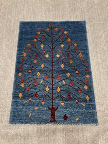 Gashguli Tappeto 80 x 110 Blu (Iran) Annodato A Mano