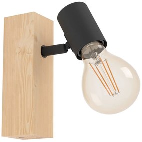 Lampada da parete nera/di colore naturale TOWNSHEND 3 – EGLO