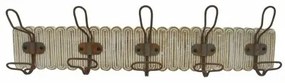 Appendiabiti da parete DKD Home Decor Coloniale Ferro Legno di mango 61 x 10 x 21 cm Decapaggio