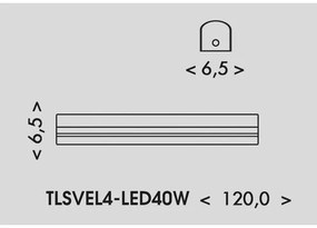 Ecolite TLSVEL4-LED40W - LED Lampada fluorescente VELO LED/24/32/40W/230V bianco