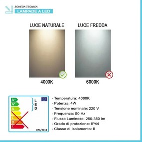 Specchio bagno tondo diametro 70 con applique LED cromata