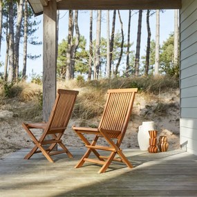 Tikamoon - Set di 2 sedie da esterno in legno di acacia Capri