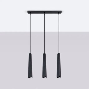 Sollux SL.1402 - Lampadario a sospensione con filo PRYSM 3xG9/8W/230V nero