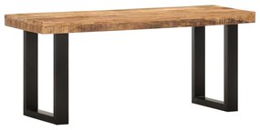 Panca 110 cm in legno massello di mango e acciaio