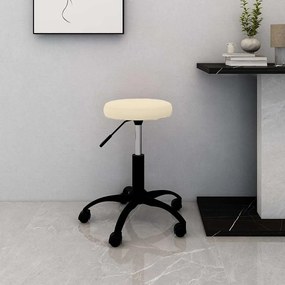 Sedia Girevole Da Ufficio Crema İn Velluto /