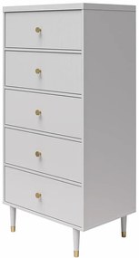 Cassettiera alta grigio chiaro 70x141 cm Elizabeth - CosmoLiving by Cosmopolitan