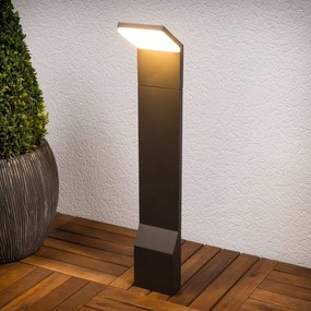 Lucande Lampione a LED Nevio, 60 cm, antracite, alluminio