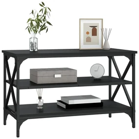 Mobile porta tv nero 80x40x50 cm in legno multistrato