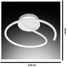 Plafoniera LED Norha Ø 42 cm bianco IP20 cct da bianco caldo a bianco freddo con regolazione di temperatura, 2000 lumen NOVECENTO