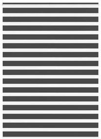 Tenda A Rullo Zebra Nero Larghezza Tessuto 150,9 Cm Poliestere /