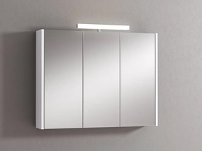 Pensile con luce Akira laccato bianco opaco L 90 x H 70 x P 15.5 cm
