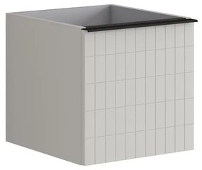 Struttura semi colonna da bagno Pixel2 cassetti laccato opaco grigio pastello L 40 x H 40 x P 45.5 cm