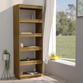 Libreria/divisorio marrone miele 60x35x167 cm in legno di pino