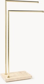 Porta asciugamani con base in travertino Susan