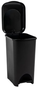 Bidone a pedale in plastica nera 40 l - Addis