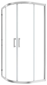 Box doccia con ingresso angolare scorrevole Easy quadrante L 80 x L 80 x H 190 cm in vetro, sp. 6 mm vetro senza finitura / trasparente cromo