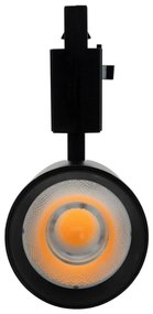 Faro LED 30W Trifase Nero 60° 120lm/W CRI92 no Flickering - BRIDGELUX LED Colore Bianco Caldo 2.700K