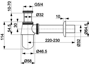 KFA Armatura 601-054-00 - Bottiglia sink trap cromo lucido