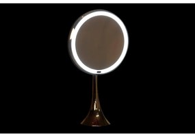 Specchio Ingranditore con LED DKD Home Decor Argentato Metallo (20 x 11 x 37 cm)