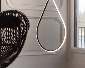 Flos Arrangements Drop Up Lampada a goccia sospesa a luce diffusa in alluminio Nero Opaco