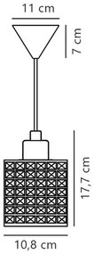 Nordlux - Lampadario a sospensione con filo HOLLYWOOD 1xE27/60W/230V