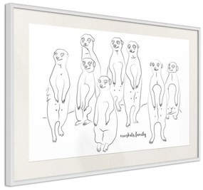 Poster  Meerkat Lookout  Cornice Quadri Cornice d'oro, Larghezza x Altezza Home decor 30x20