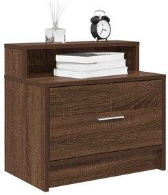 Comodini Con Cassetto 2 Pz Rovere Marrone 51x31x47 Cm /