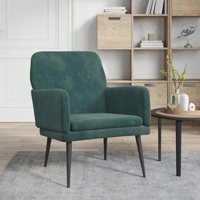 Poltrona Verde Scuro 62x79x79 Cm Velluto /