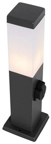 Lampada da esterno grigio scuro 45 cm con attacco IP44 - Malios
