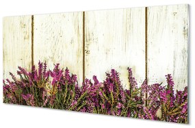 Pannello paraschizzi cucina Fiori di plancia viola 100x50 cm