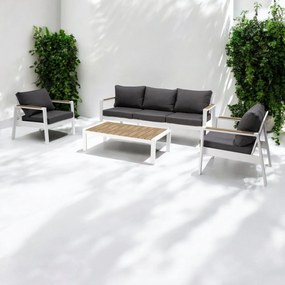 NAVARRA - salotto con struttura in alluminio verniciato antracite o bianco