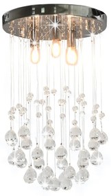 Lampadario Perle di Cristallo a Sfera Argento 3  Lampadine G9