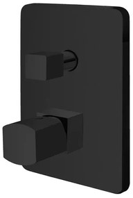 Set doccia da incasso con soffione 30 cm e kit completo nero opaco Lotus