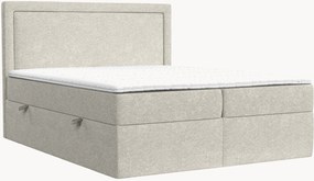 Letto boxspring in ciniglia fatto a mano con contenitore Rebeca, H2