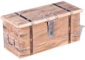 Set 2 pezzi cassapanca in legno massello di acacia