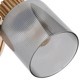 Brilagi - Faretto da parete orientabile HYGGE 1xE14/15W/230V legno di caucciù/fumé
