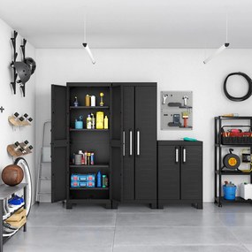 Armadio in Resina 4 Ripiani 65x45x182 cm Keter Detroit Alto Nero...