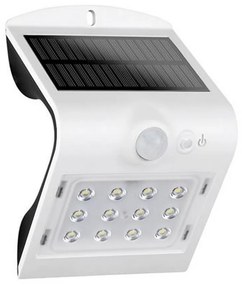 Applique 12 Led 1,5W doppia emissione Bianco con pannello solare IP65 Bianco freddo 6500K e Bianco caldo 3000K con sensore crepuscolare e di movimento Elbat