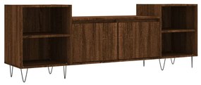 Mobile tv rovere marrone 160x35x55 cm in legno multistrato