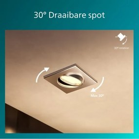 Philips - Set da 3 faretti da incasso PERIDOT 1x GU10/7W/230V, argento